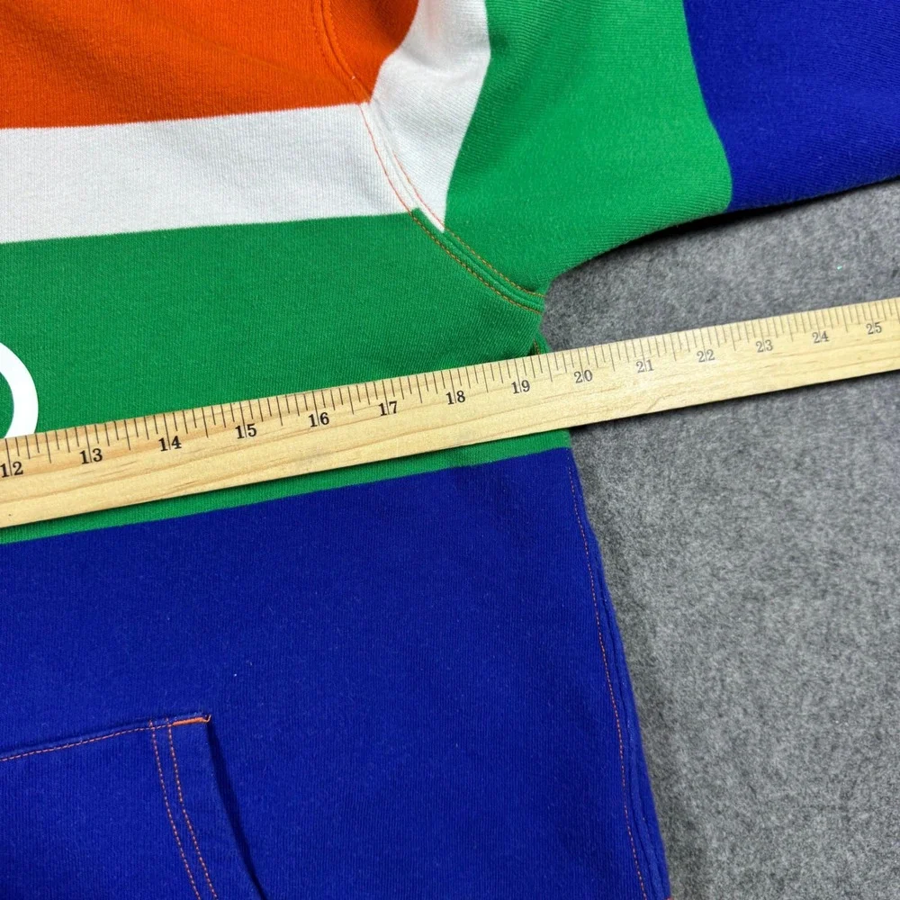 Polo Ralph Lauren Hoodie Kids XL 18-20 Multicolor Striped Logo Pullover Fleece